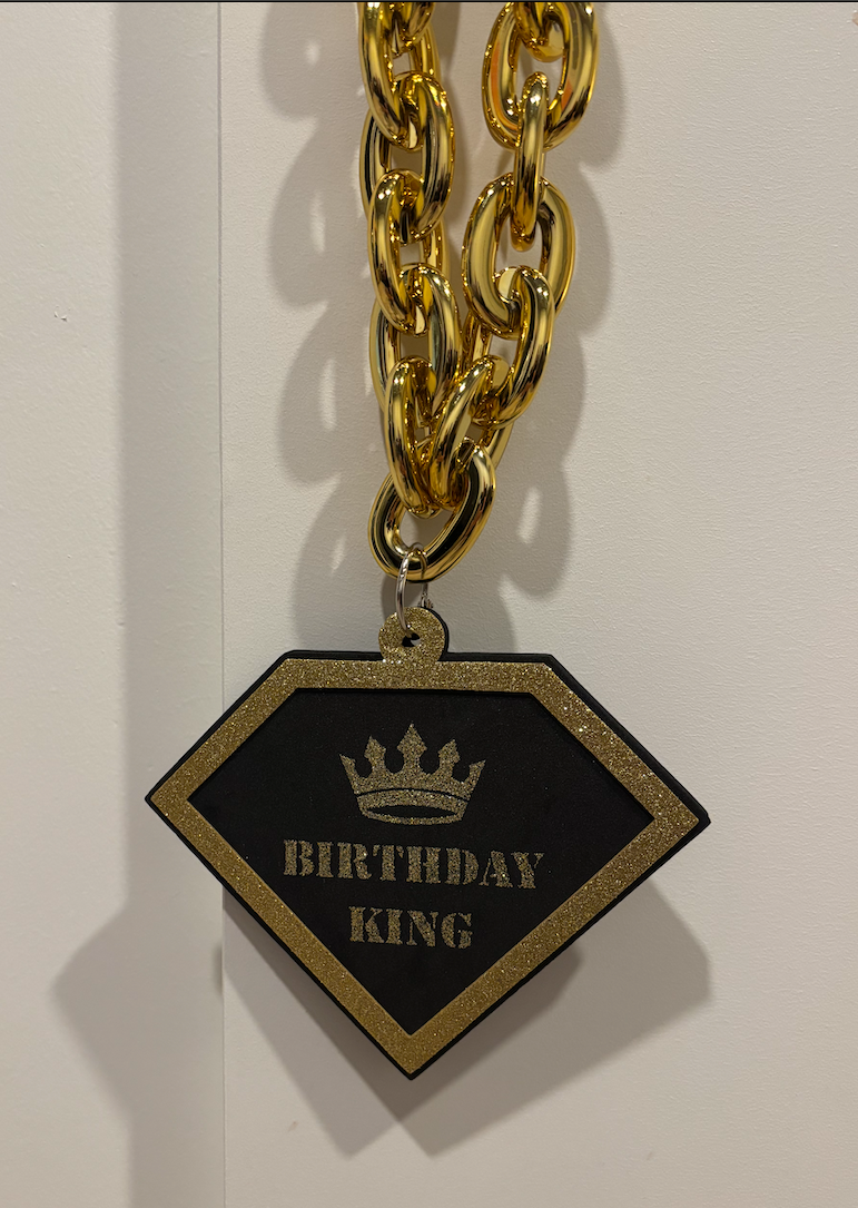 Birthday King Novelty Plastic Chain Necklace